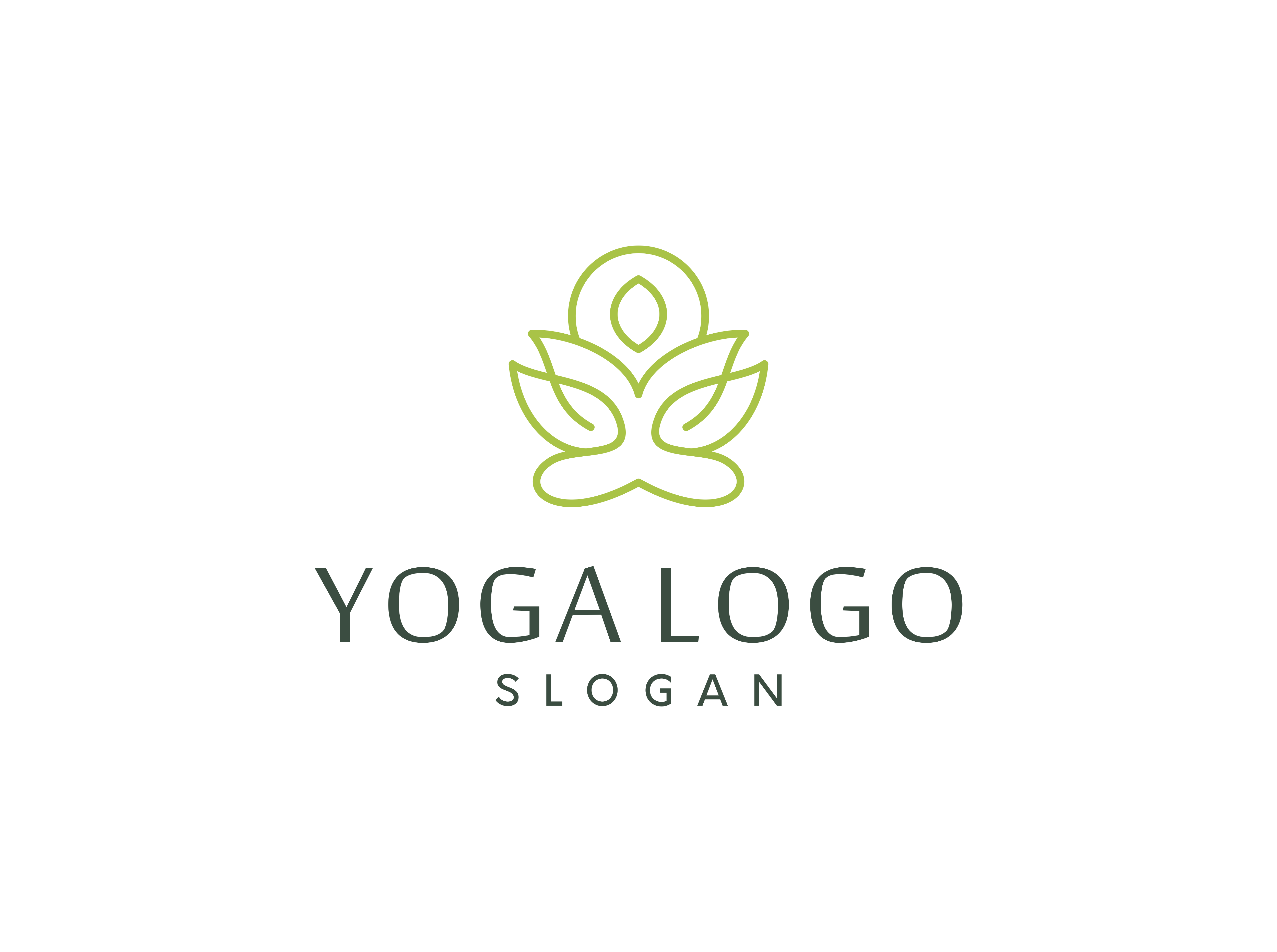 Yoga Logo And Lotus Flower Logo Template