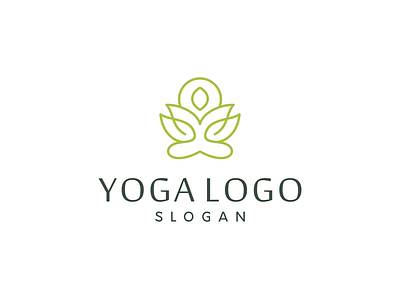 yoga logo design branding design flat flower identity illustration illustrator logo lotus lotus flower minimal vector yoga yoga logo yoga mat yoga pose