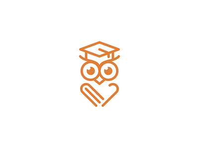 owl education logo design animal animal logo bird bird illustration bird logo branding design flat identity illustration illustrator logo minimal owl owl logo owls vector