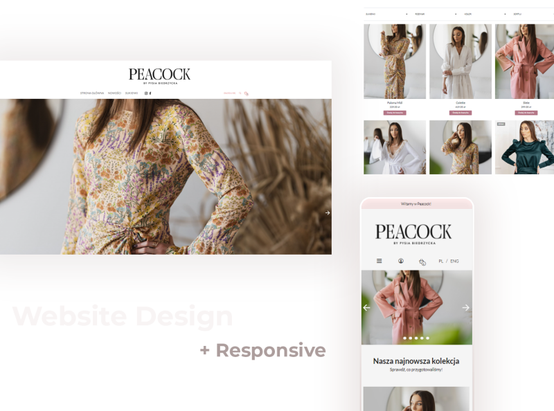 PEACOCK Online Shop Design By Klaudia Kownacka On Dribbble   Obszar Kompozycji 22 