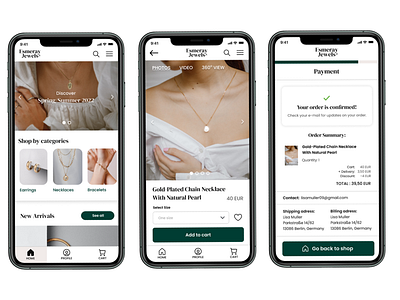 UX/UI Design of a Jewelry E-commerce Platform