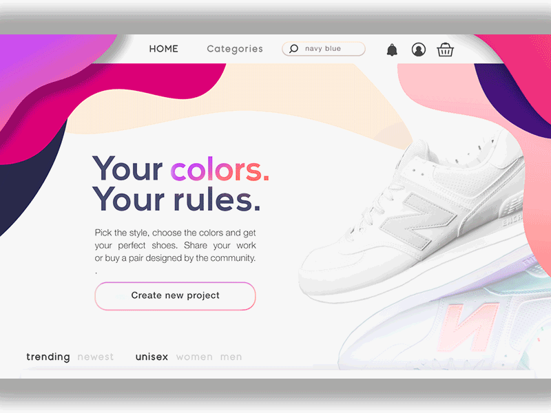 New Color - web design animated branding design fashion fashion app gradient typography ui ux web website