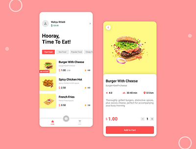 Find Food App app design food layout mobile ui ux