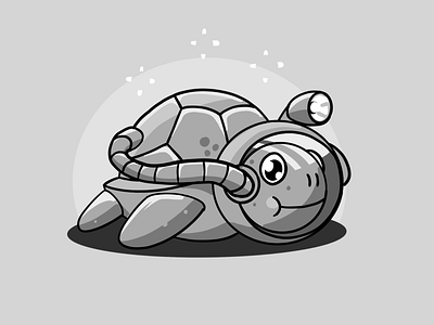 Turtle illustration procreate