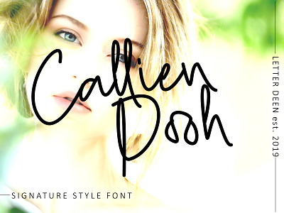 Callien Pooh Font branding font handwritten font identity illustrator invitation font lettering logo typography vector
