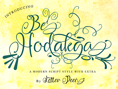Be Hodakga Modern Script branding design elegant font identity illustrator invitation font lettering logo typography