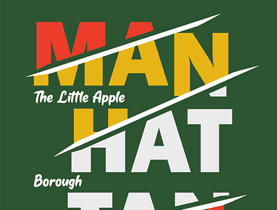 Manhattan branding design elegant flat identity illustration illustrator lettering typography vector
