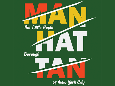 Manhattan branding design elegant flat identity illustration lettering logo typography vector