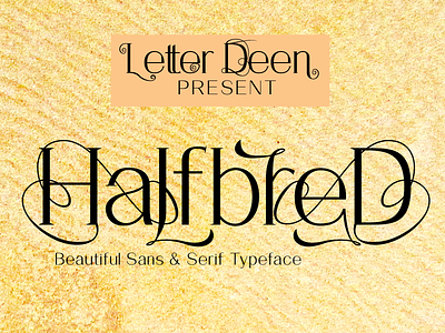 HalfbreD Font branding branding font design elegant font identity invitation font lettering logo typography