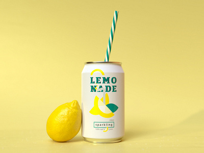 Lemo Nade 3d branding can cgi design fruit illustration lemon logo minimal product design realism rendering vectary vector yelow