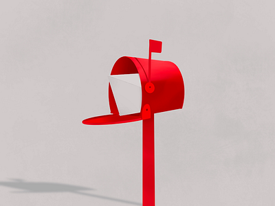 Mailbox email illustration ipad pro mail mailbox procreate red