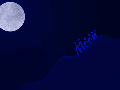 The moon family dark illustration ipad pro moon night procreate view