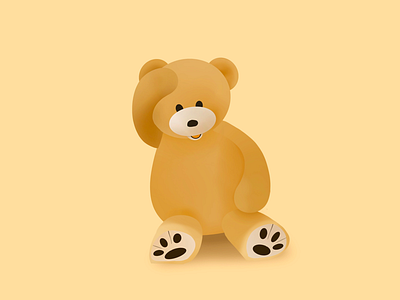 Teddy bear illustration procreate teddy bear