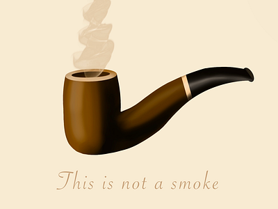 Smoke and pipe illustration ipad pro pipe procreate rene magritte smoke