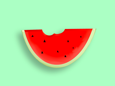 Watermelon green illustration ipad pro procreate red summer watermelon