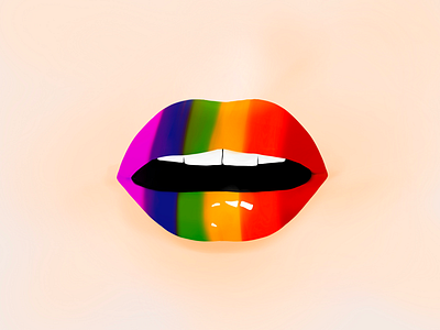 Pride lips illustration ipad pro lips pride procreate