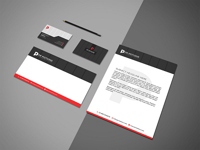 Per motions Branding Design brand branding business card card card design design envelope design identity card identity design letter head logo design