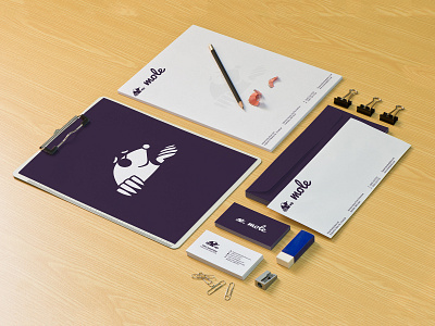 Mole Branding Design achievement banner design brand branding business card card card design design envelope design flyer design identity card identity design letter head logo logo design pen