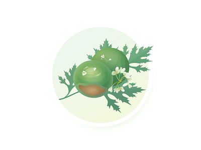 Cyan Sticky Rice Ball design illustration ui