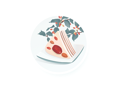 Jujube Cake design icon illustration ui