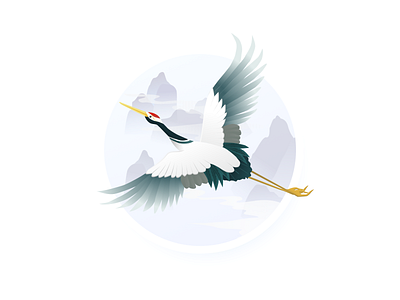 Crane design icon illustration ui