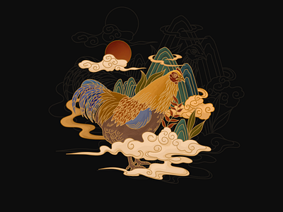 Chinoiserie（Chick） branding design illustration