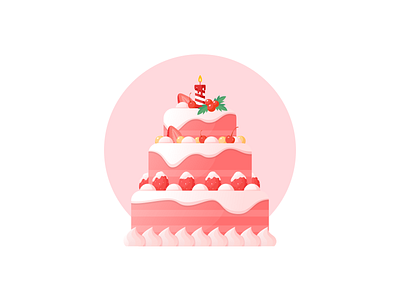 Christmas cake illustration