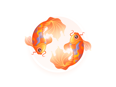 Koi Carp design illustration ui