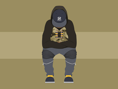 On The Subway character design flat illustration person subway vector