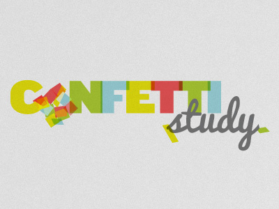 confetti study logo typographic