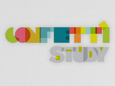 Confetti Study, Take two logo typographic