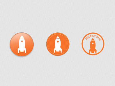 Milestone badge icon ui web button