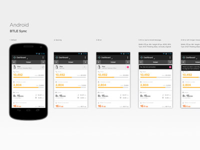 BTLE Sync (Android) android mobile sync ui ux