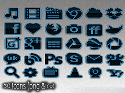 Blue Arise Icons