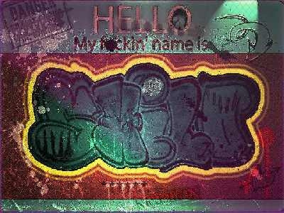 My name is... art graffiti hello is my name photoshop tag urban