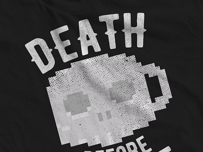 Death before Decaf coffee design illustration shirt type