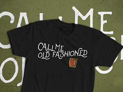 Old Fashioned graphic design shirt design typography whiskey