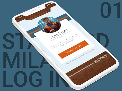 Milano Log in app app design log in ui