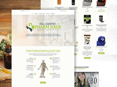 Hill Country Pharm Haus cbd ecommerce marijuana userinterface userinterfacedesign vintage web web design website