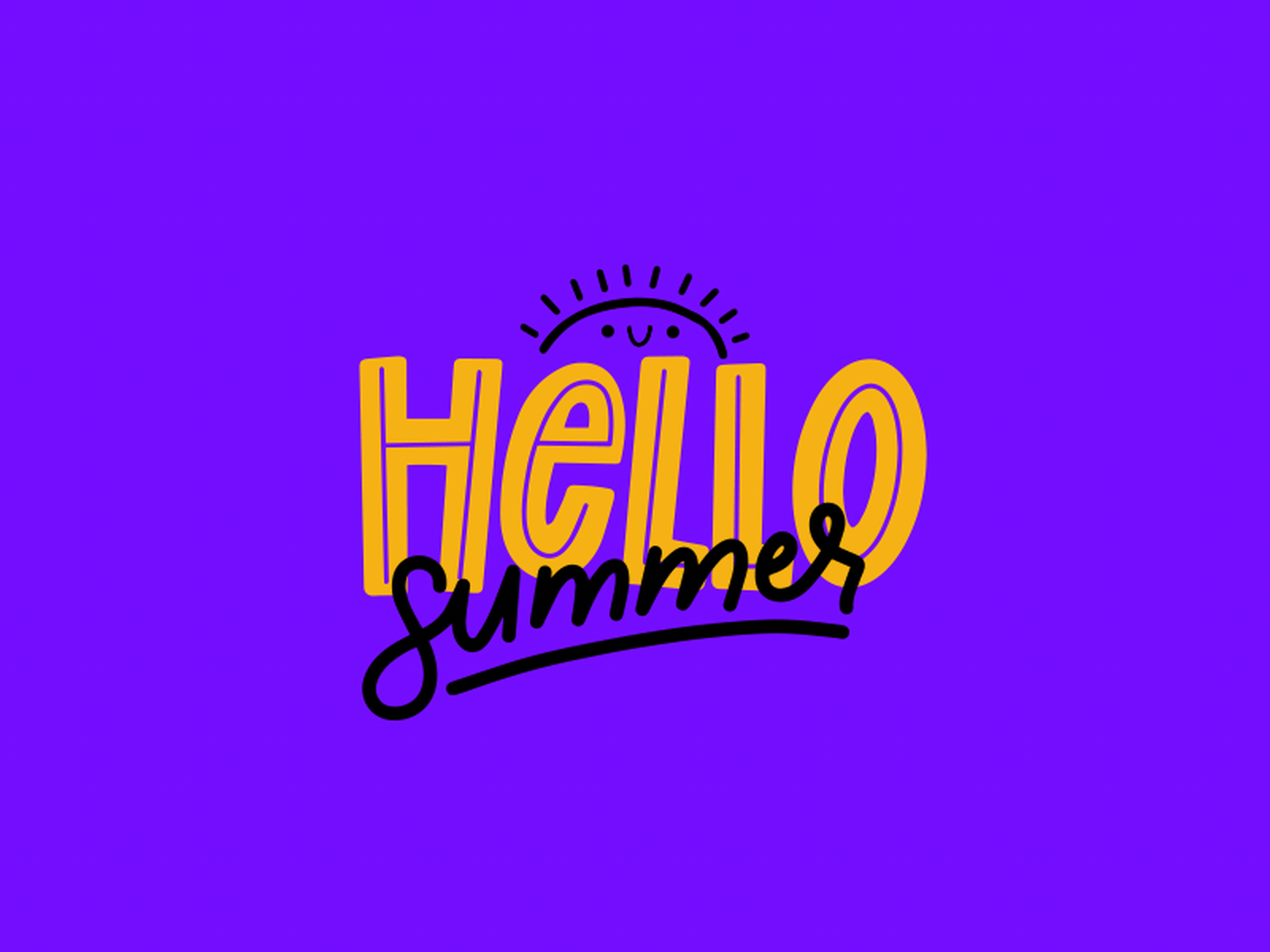 Hello Summer - Modern Lettering Animation