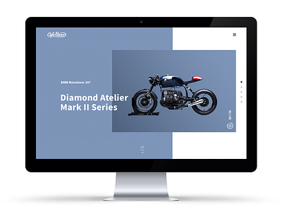 Cafe Racer motorcycle ui ux web