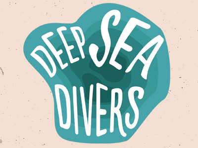 Deep Sea Divers art blue experimental illustrator typography vector water
