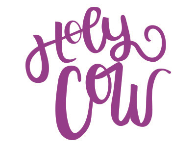 Holy Cow handwritten type