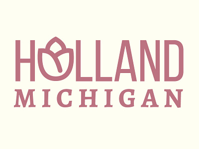 Holland Tulip Logo logo michigan tulip type typography