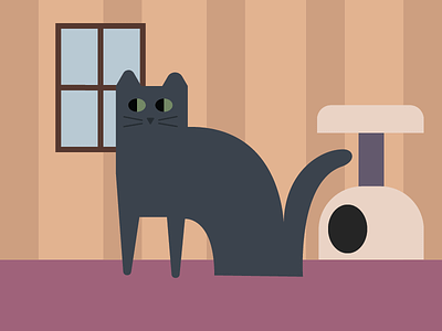 Louie cat illustrator vector