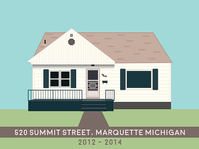 520 Summit Street home illustrator memories vector