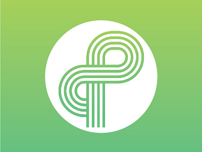 P is for Pleased illustrator letter logo logotype p vector