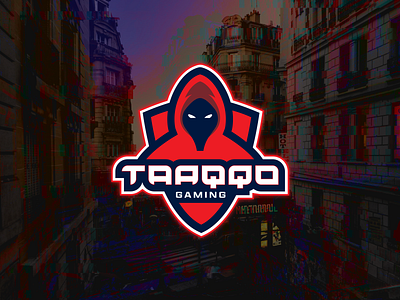 Taaqqo Gaming blue esports esports logo esports mascot glitch hoodie illustrator logodesign photoshop red sports