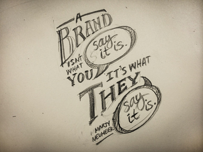 Thumbnail Sketch #3 for Chalkboard Wall brand hand lettering lettering neumeier paper pencil quote sketch wip