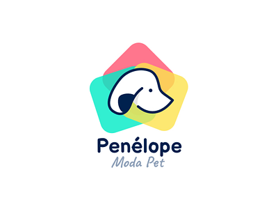 Logo design - Penélope Moda Pet dog green illustrator ilustration logo logo design logodesign pet red yellow